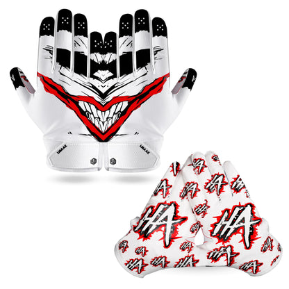 LISAAZ Football Gloves Ball Feel Sensation Youth Football Gloves | Football Gloves Men|Football Gloves for Kids 8-12 Football Receiver Gloves